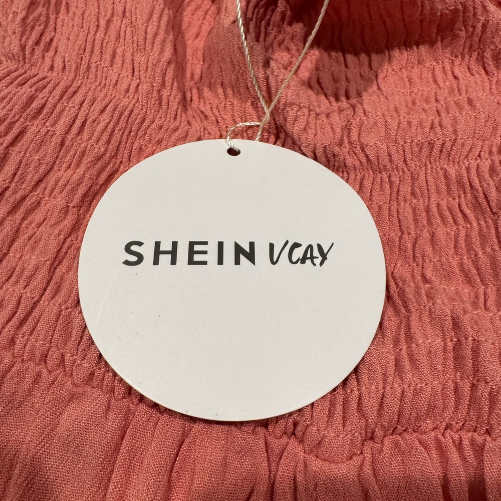 SHEIN Terracotta Smocked Dress